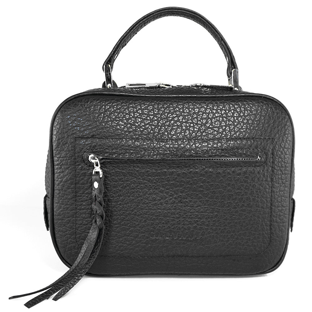 Women Leather Handbag Goccia Black