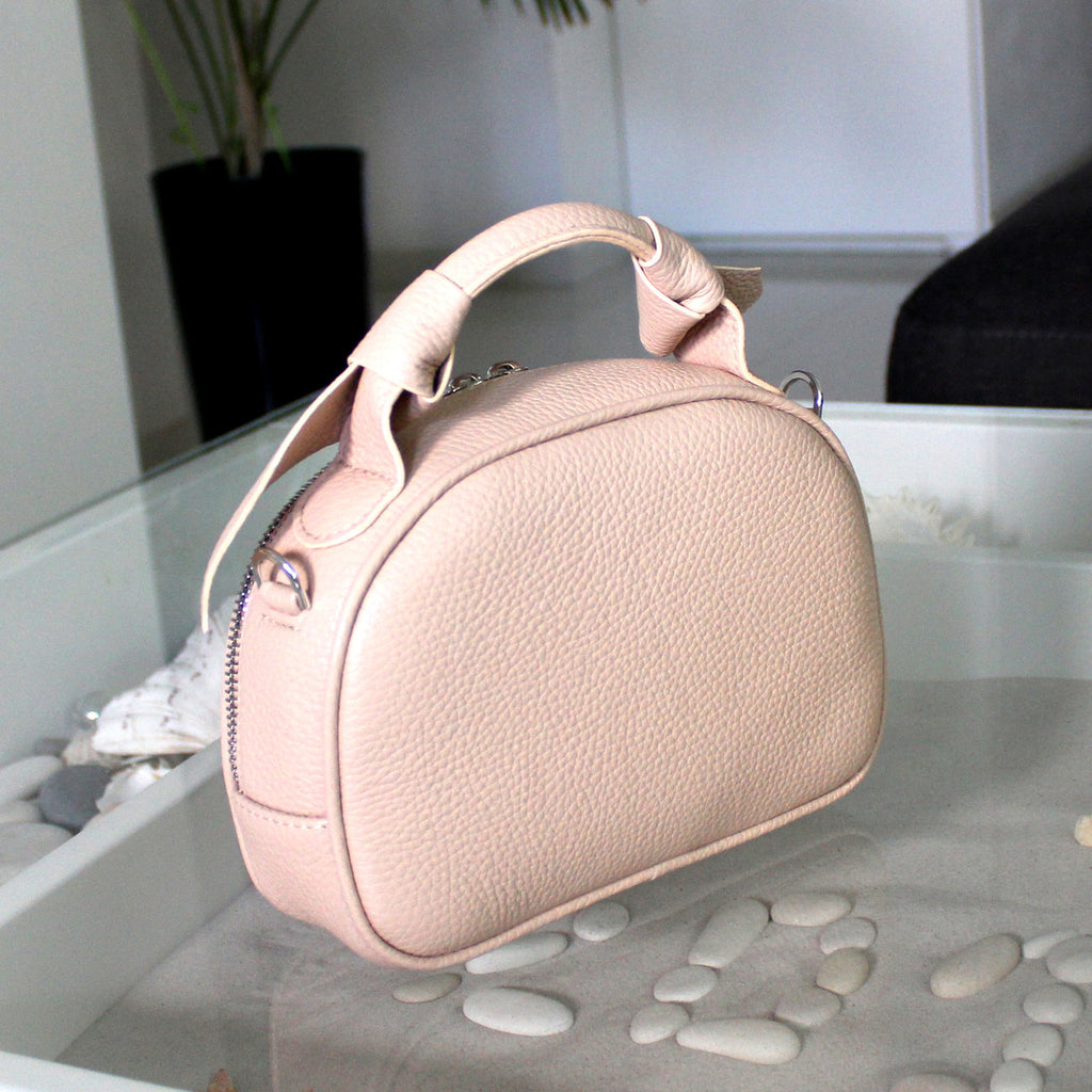 Women Leather Crossbody Bag Fragolina Light Pink