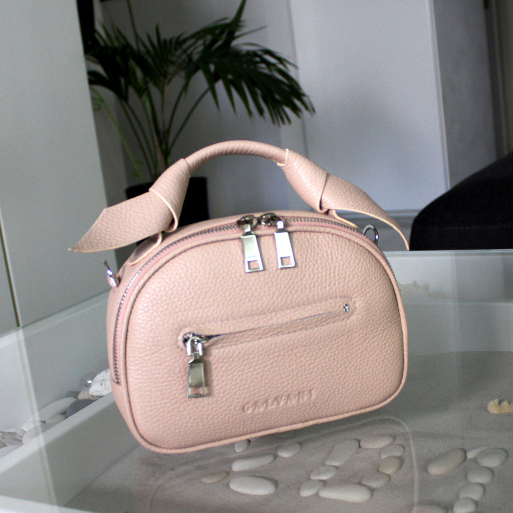 Women Leather Crossbody Bag Fragolina Light Pink