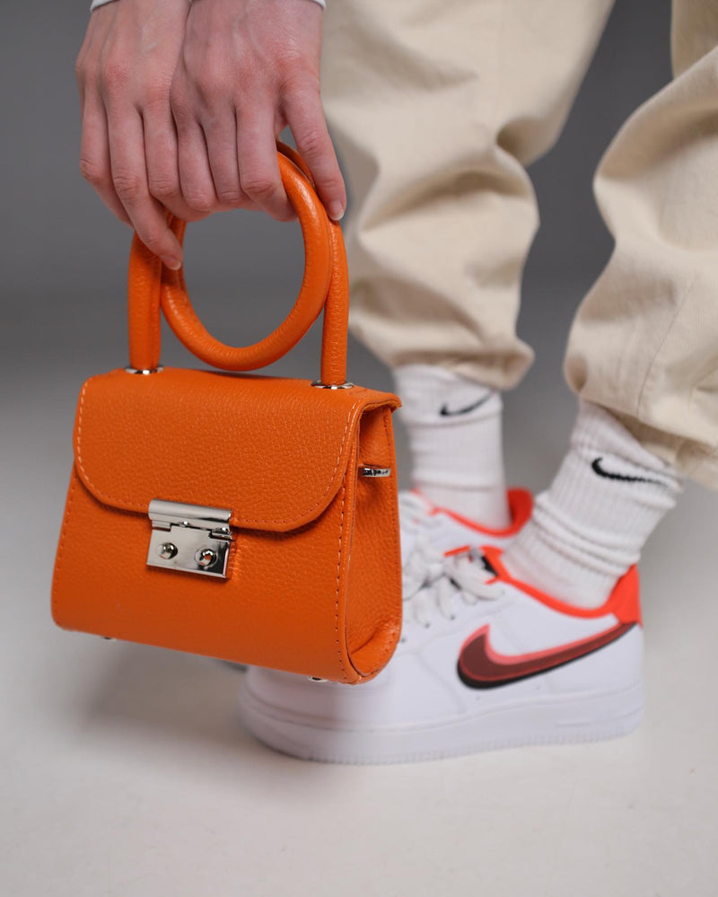 Women Leather Crossbody Bag Passion Orange