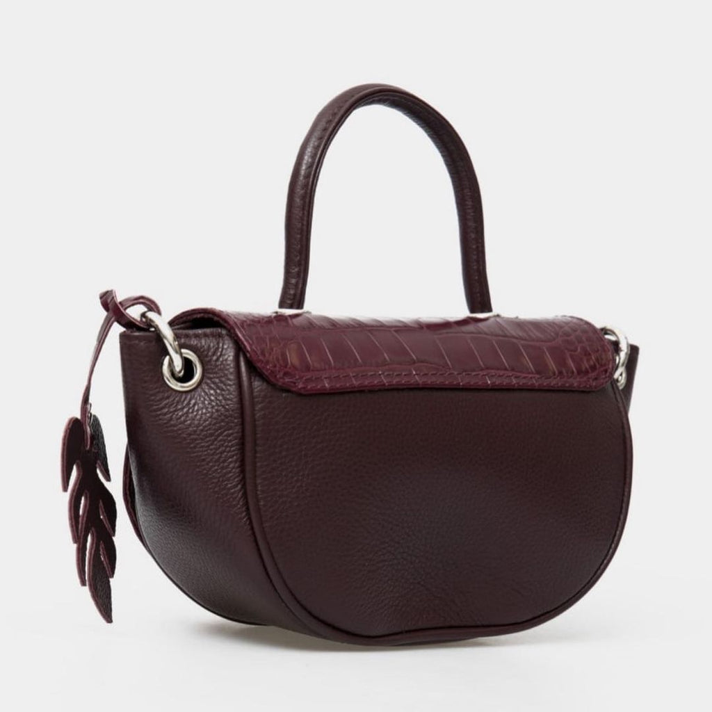 Woman Leather Handbag Anemone Burgundy