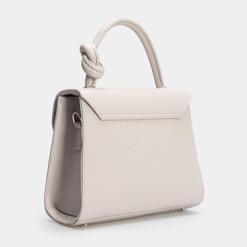Women Leather Cross Body Bag Cocco Mini Beige