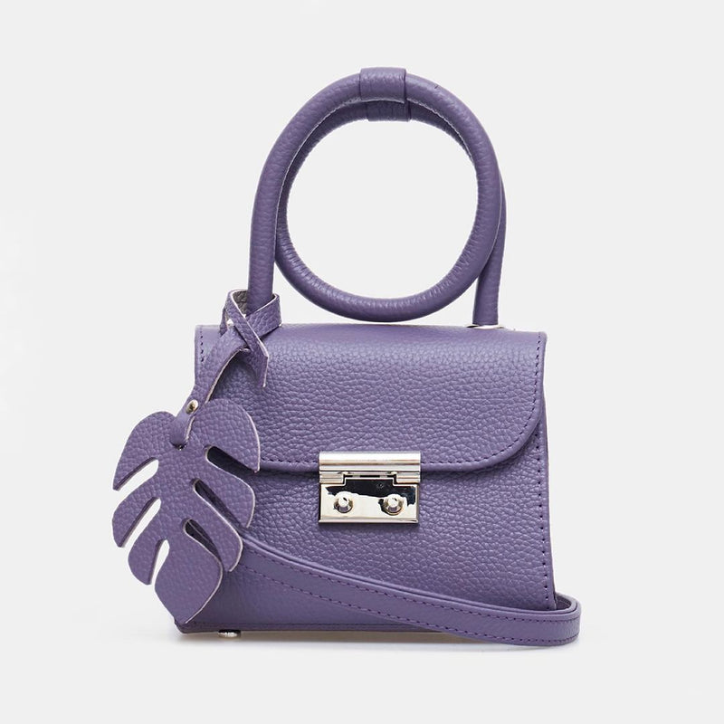 Women Leather Crossbody Bag Passion Purple