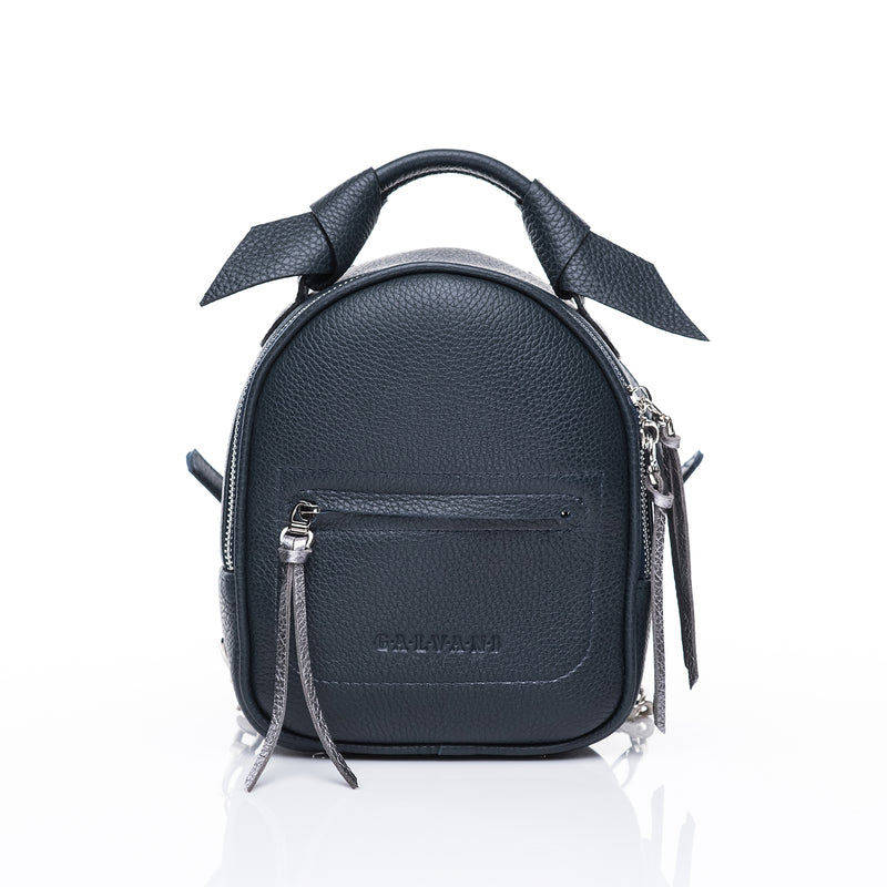 Woman Leather Backpack Dea Black