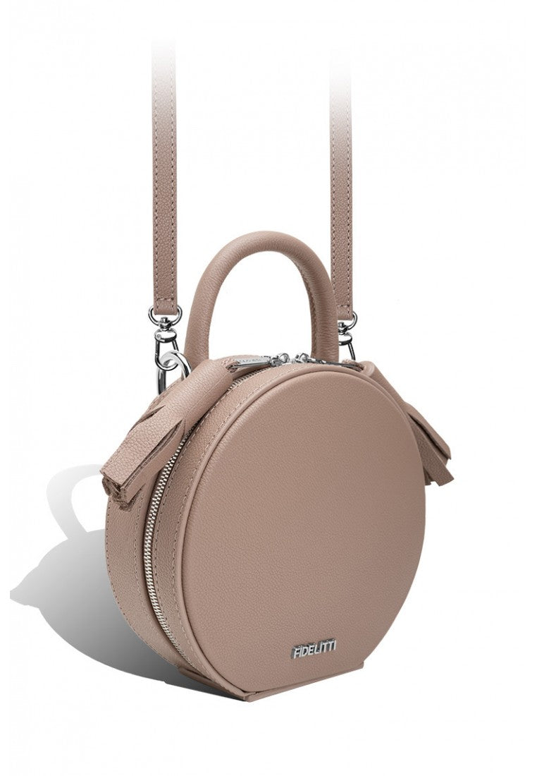 Woman Leather Cross Body Bag Lady Anne Mini Tesoro Beige