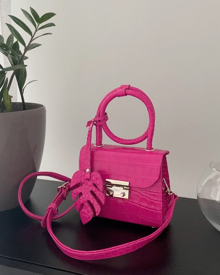 Women Leather Crossbody Bag Passion Crimson