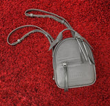 Woman Leather Backpack Dea Gray