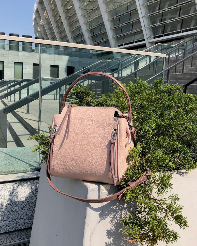 Women Leather Handbag Gwen Pink