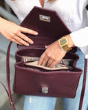 Women Leather Handbag Dolcecuore Burgundy