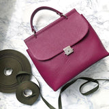 Women Leather Handbag Capri Black