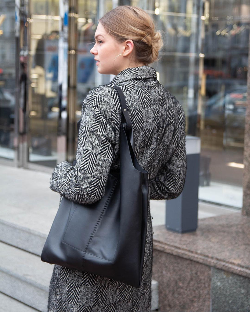 Women Leather Shoulder Bag Jessie Burgundy