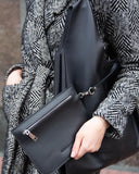 Women Leather Shoulder Bag Jessie Black