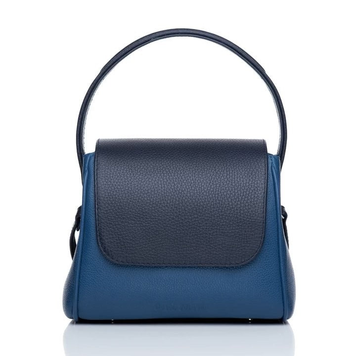Women Leather Handbag Farfalla Dark Blue
