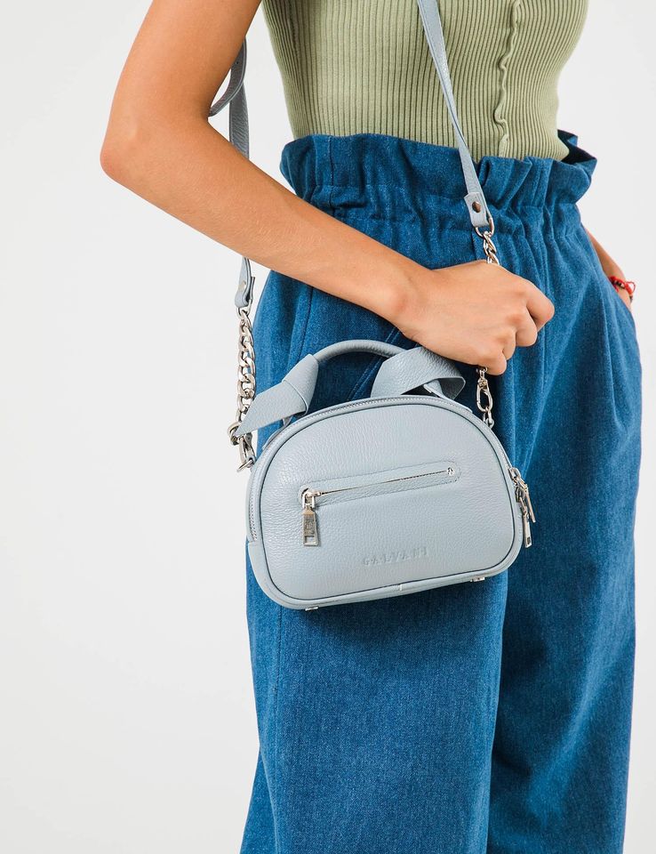 Women Leather Crossbody Bag Fragolina Blue