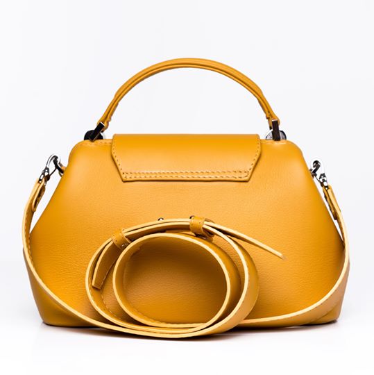 Women Leather Cross Body Bag Palermo Medium Yellow