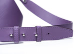 Women Leather Crossbody Bag Palermo Small Purple