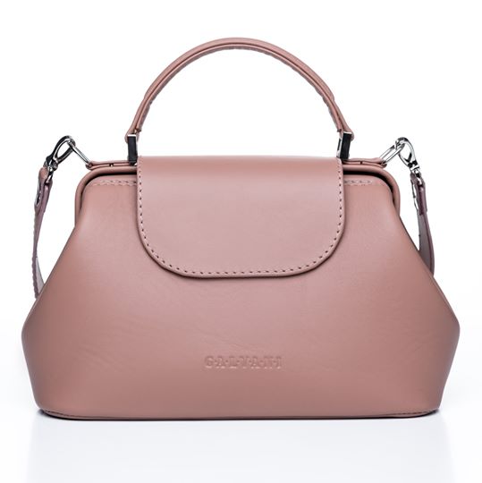 Women Leather Cross Body Bag Palermo Medium Pink