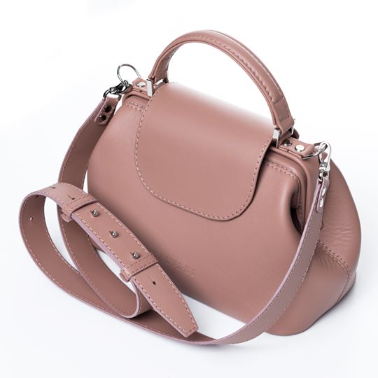 Women Leather Cross Body Bag Palermo Medium Pink