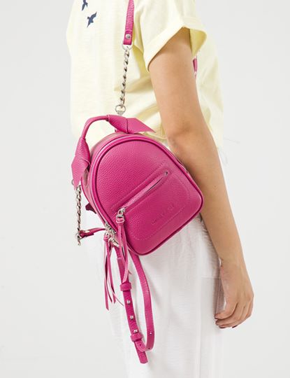 Woman Leather Backpack Dea Сrimson