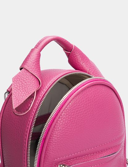 Woman Leather Backpack Dea Сrimson