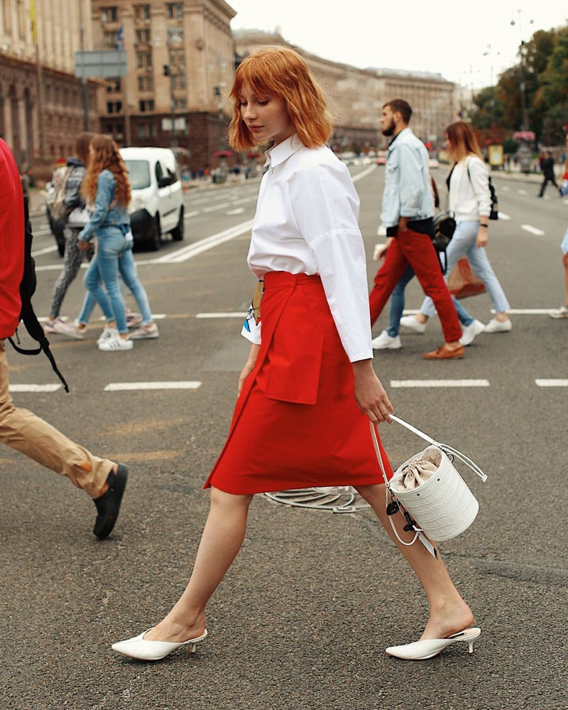 Woman Leather Crossbody Bag Capriccio White