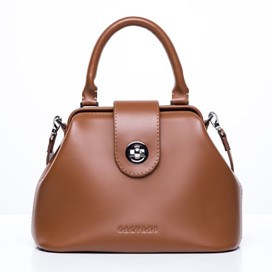 Women Leather Bag Stellato Brown