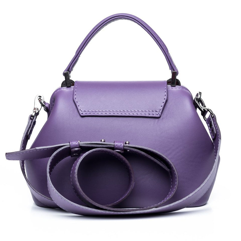 Women Leather Crossbody Bag Palermo Small Purple