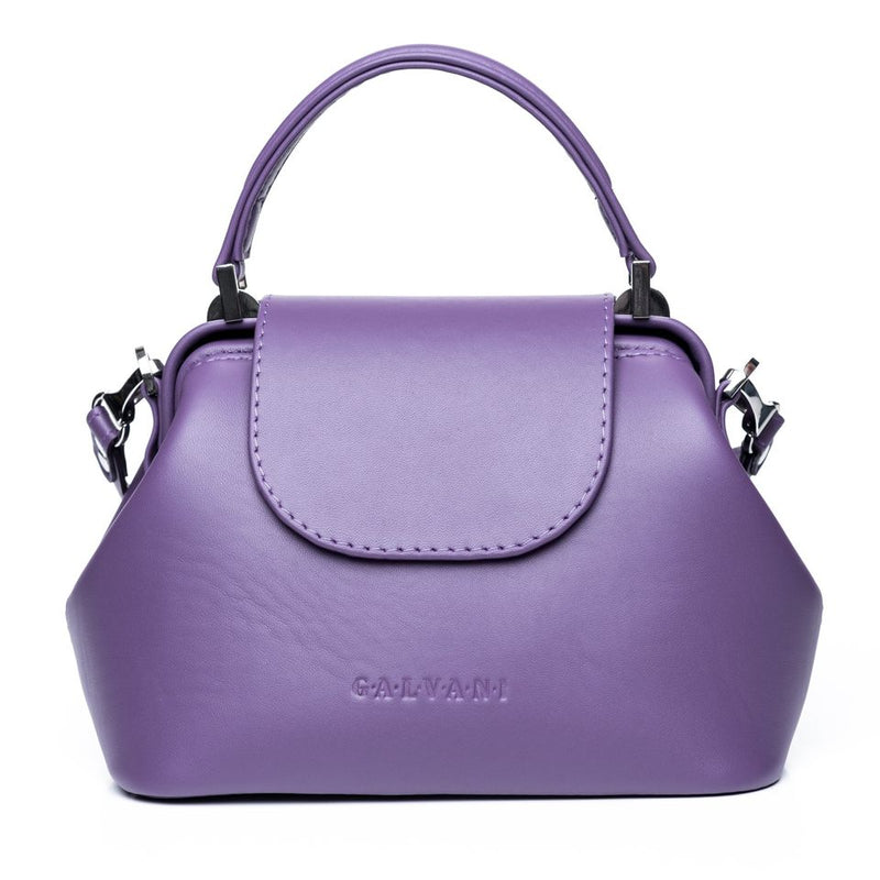 Women Leather Crossbody Bag Palermo Small Purple