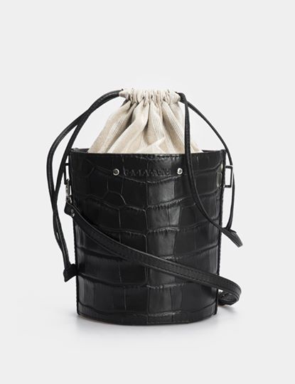 Woman Leather Crossbody Bag Capriccio Black