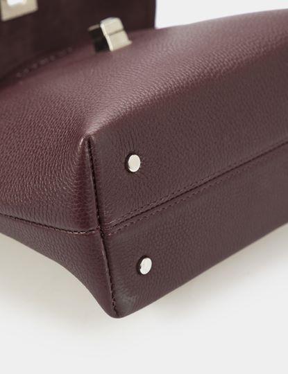 Women Leather Handbag Capri Brown