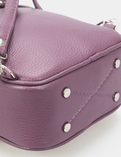 Woman Leather Backpack Dea Purple