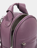 Woman Leather Backpack Dea Purple
