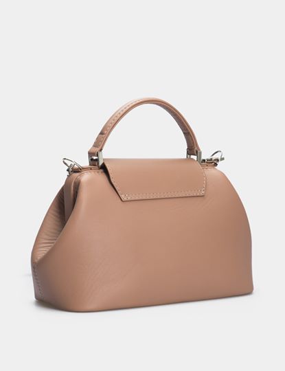 Women Leather Crossbody Bag Palermo Medium Beige