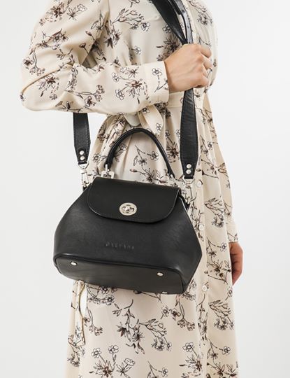 Women Leather Bag Stellato Black