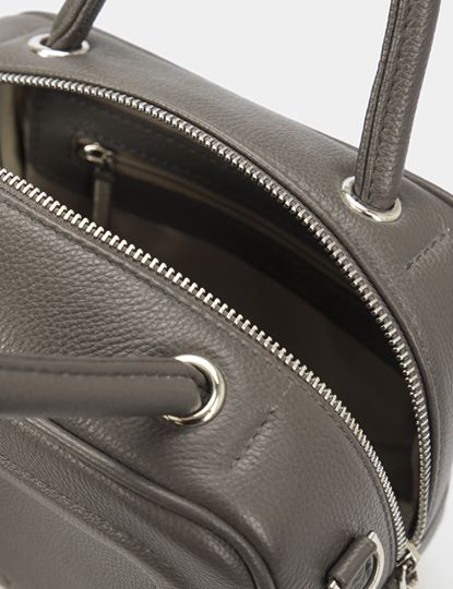 Women Leather Crossbody Bag Bacio S Gray