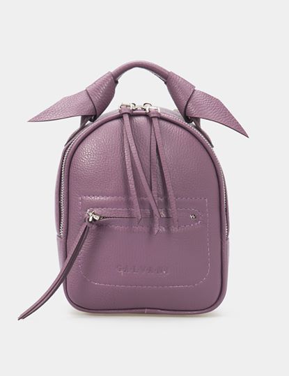 Woman Leather Backpack Dea Purple