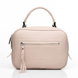 Women Leather Handbag Goccia Light Pink
