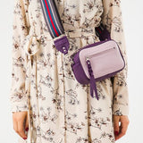 Women Leather Crossbody Bag Goccia Mini Lavender Purple