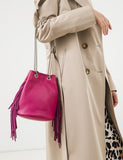 Woman Leather Bag Velluto Crimson