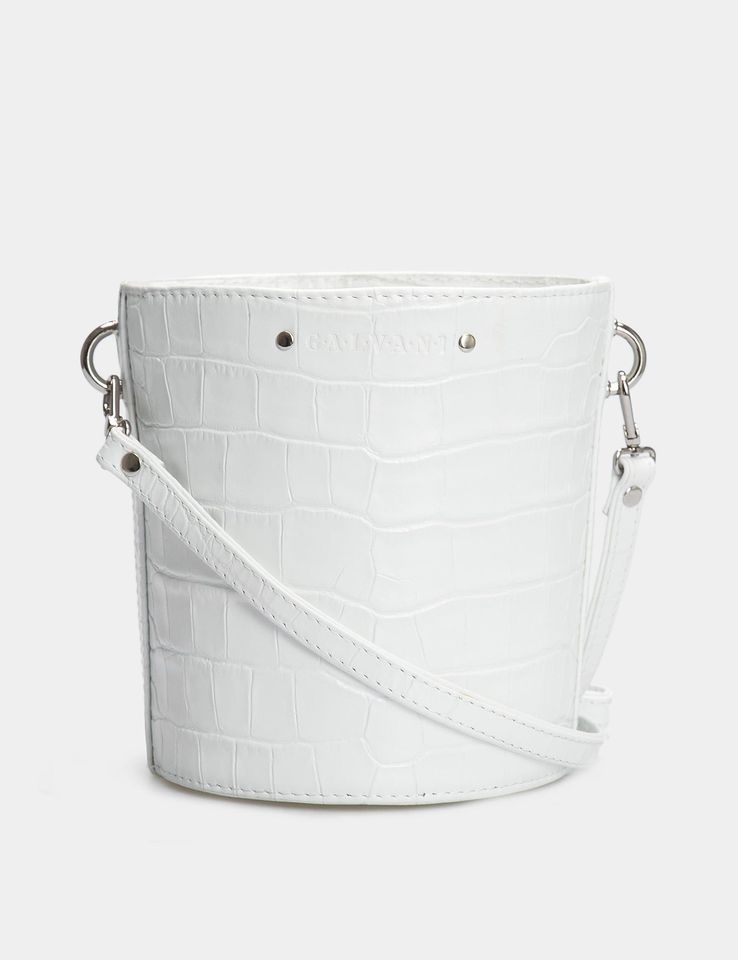 Woman Leather Crossbody Bag Capriccio White