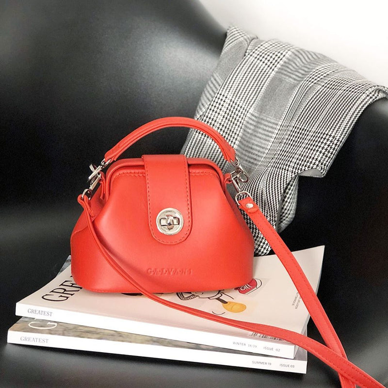 Women Leather Crossbody Bag Palermo Micro Orange