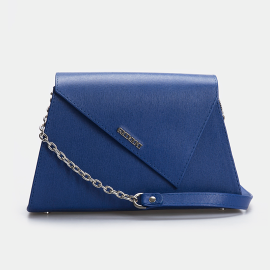 Women Leather Crossbody Bag Golosone Dark Blue