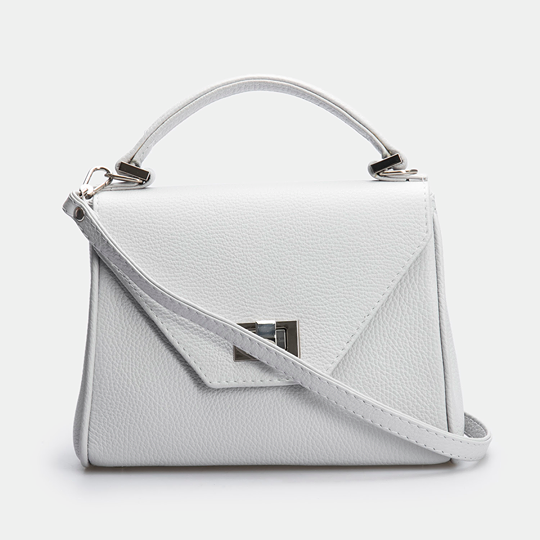 Women Leather Crossbody Bag Dolcecuore Mini White