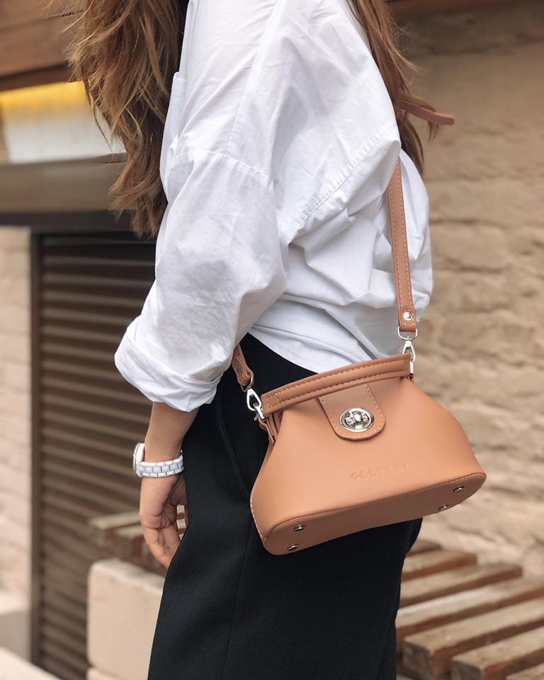 Women Leather Cross Body Bag Palermo Micro Brown