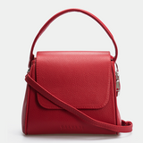 Women Leather Handbag Farfalla Red