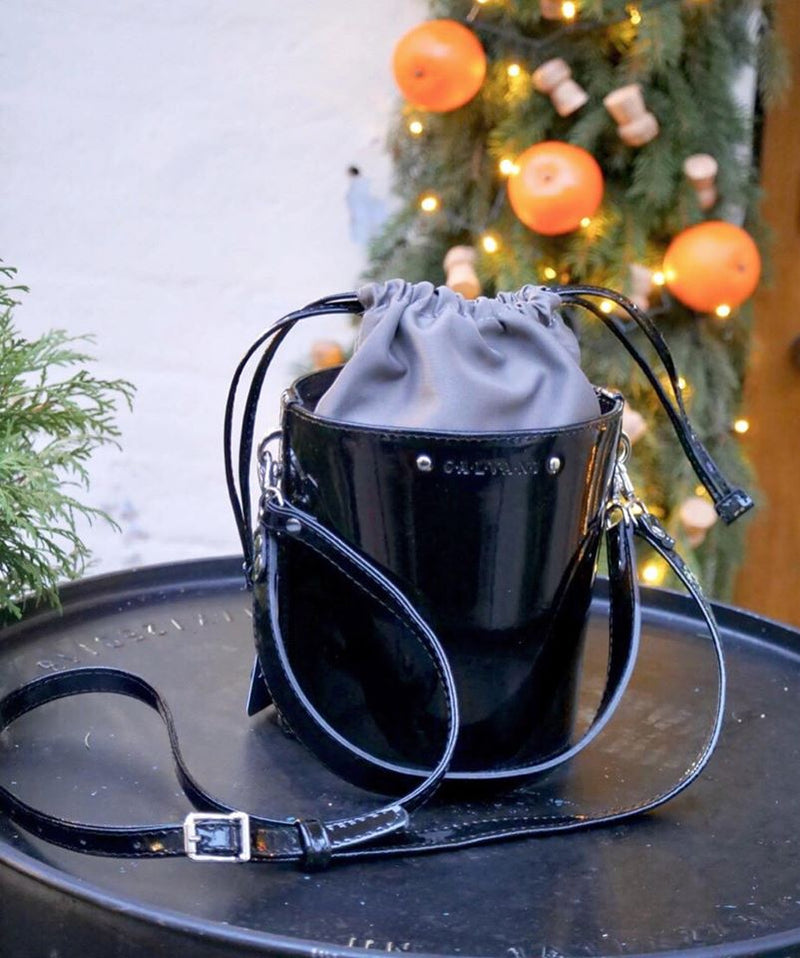 Woman Leather Crossbody Bag Capriccio Black