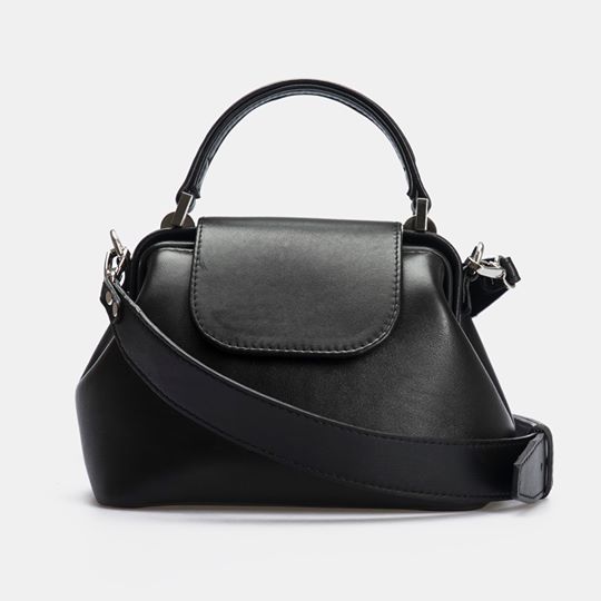 Women Leather Cross Body Bag Palermo Small Black