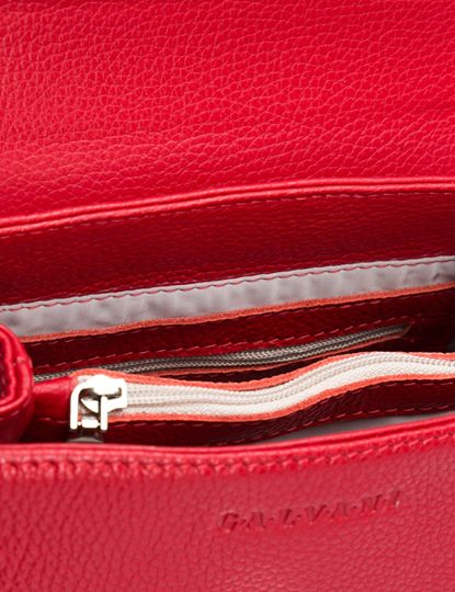 Women Leather Crossbody Bag Dolcecuore Mini Red