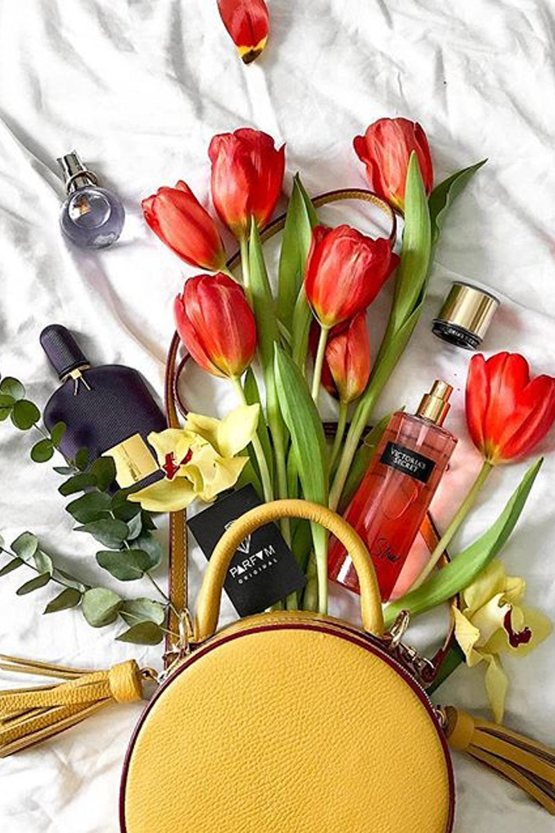 Woman Leather Bag Lady Anne Tesoro Mini Yellow