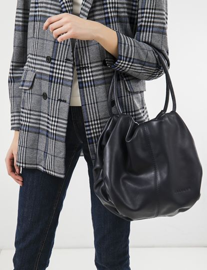 Women Leather Shoulder Bag Oro Black